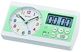 Seiko Wecker Analog Digital weiß QHE152W