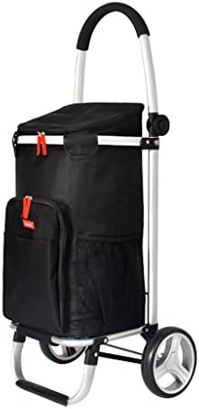 Zheng Hui Shop Portable Folding Shopping Cart Household Aluminum Cart Old Boot Small Car, 100*45*33cm (Color : Black)