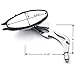 Motorcycle Chrome Plated Billet Aluminum Outside Rearview Side View Mirrors Multi Angle Adjustable Blindsight Rearview Handle Bar End Convex Universal Fit For Suzuki Motorcycle GSXR GS300 SV650 GT550 GT750 B-King Intruder Volusia Boulevard