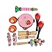 Produktbild Happy Event Hölzernes Percussion Musikinstrument Spielzeug 11pcs pädagogisches Musikspielzeug (Rosa)