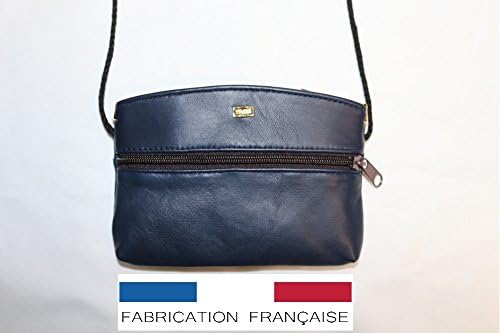 Pouch goes everywhere in lamb leather genuine Night Blue