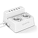 Produktbild iSelector Mehrfachsteckdosen Schaltbare 2 Fach Steckdosenleiste mit 5 USB Anschlüsse und 1700J Überspanungsschutz 2500W/10A weiß
