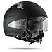 Produktbild ATO-Moto Rimini Jet Helm mit Innenliegendem Visier- Aktuelle Sicherheitsnorm ECE 2205 - Schwarz Matt - Größe: L 59-60cm