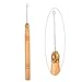 Anself 3Pcs Hair Feather Extension Tool Kit Plier Hook Pulling Needle 100Pc 5mm Black Micro Silicone Link Rings Beads