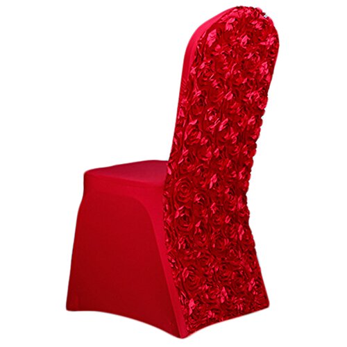 LianLe 1PCS Spandex Wedding Chair Covers Banquet Chair Cover Hotel Chair Cover (Red)