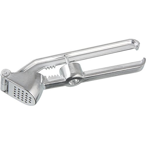 Fackelmann 645602 Knoblauchpresse 15,5x3,5x4,5cm aus Aluguss, Silber, 15,5 x 4,5 x 3,5 cm