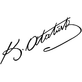 Quart Aksesuar Kemal Atat&uuml;rk İmza Sticker Araba Oto Ara&ccedil; Sticker 15 x 4 cm Siyah