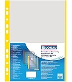 Punched Pocket A4 Strong 45 Micron Transparent Poly Wallets Glass Clear Sheet Protector By Arpan (A4-104 X 5 Pack