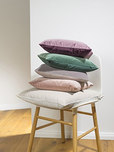 Magma Samt Uni Wendekissen oder Hülle Ton in Ton (Kissenhülle ca. 30x50cm rose) - 3