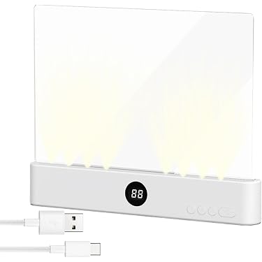 Lampe De Lecture Plate Rechargeable LED – Minuterie, 3 Couleurs, écran Large – Pour Lit, Bureau, école, Voyage
