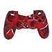 Imported Camo Silicone Protective Skin Case Cover for Sony PlayStation 4 PS4 Controller - Red with Black RS.180.00