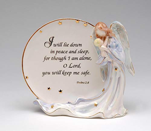 ATD® Statue Engel und Baby mit I Will Lie Down 15,2 cm, elfenbeinfarben