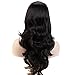 S-noilite® Lady Long Curly Full Head Wigs Cosplay Party Daily Fancy Dress Natural Black
