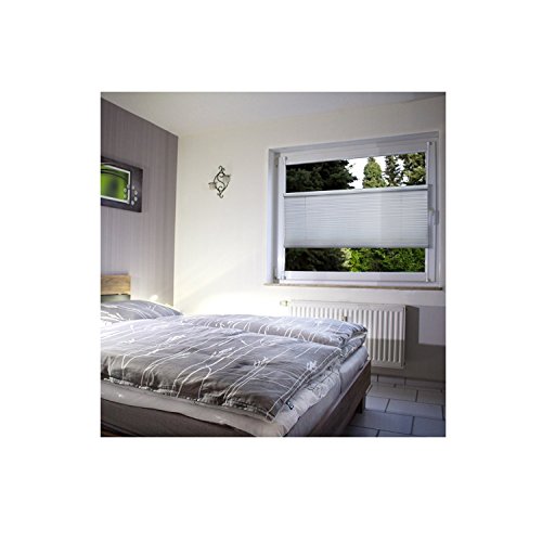 Sol Royal® Plissee SolDecor P25 -90 x 130 cm Weiß – Klemm-Fix ohne Bohren – Plissee-Rollo Jalousie für Fenster & Türen - 9