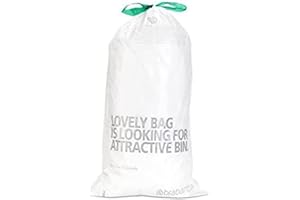 Brabantia, Worki na śmieci PerfectFit, białe, Rozmiar G, 23L, 30L, 20 szt Biały