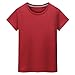 Produktbild MRULIC Damen Fashion Casual Solid T-Shirt mit Kurzen Ärmeln Tops Bluse(Rot,EU-46/CN-XL)