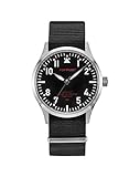 Pop-Pilot Unisex-Armbanduhr JFK Analog Quarz Nylon P4260362630055