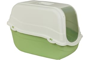 URBNLIVING Enclosed Cat Litter Box - Extra Large Hooded Tray with Filter, Carry Handle - Easy Clean, Odor Control, Secure Flap Door for Cats, 8 Color Options