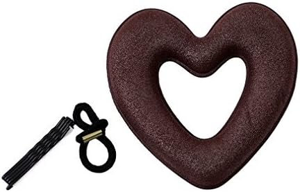Arpoador Women Girls Heart Shape Bun Maker Hair Styling Tool Donut Hair Bun Spiral DIY Tool (Coffee)