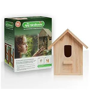 MULTIPURPOSE BIRD HOUSE - SPY BIRD HOUSE FOR WINDOW AND BIRD HOUSES FOR OUTSIDE - HIGH EDUCATIONAL HANDCRAFTED BIRD HOUSE KITS FOR CHILDREN TO BUILD - SEE THROUGH MIRRORED BIRD HOUSE WINDOW NEST BOX