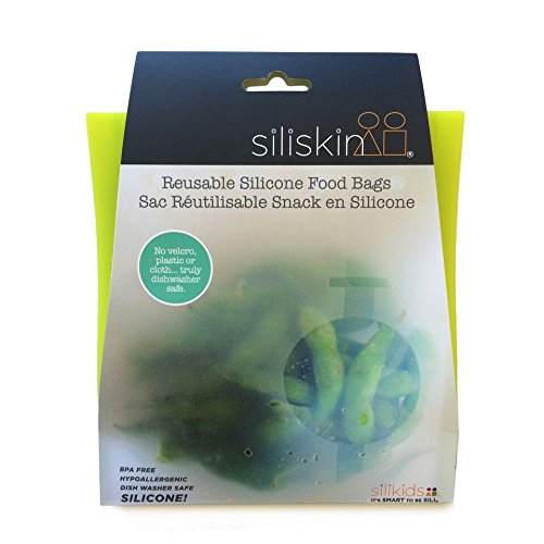 GoSili - Silicone Reusable Sandwich Bags (2pk) - Lime & White
