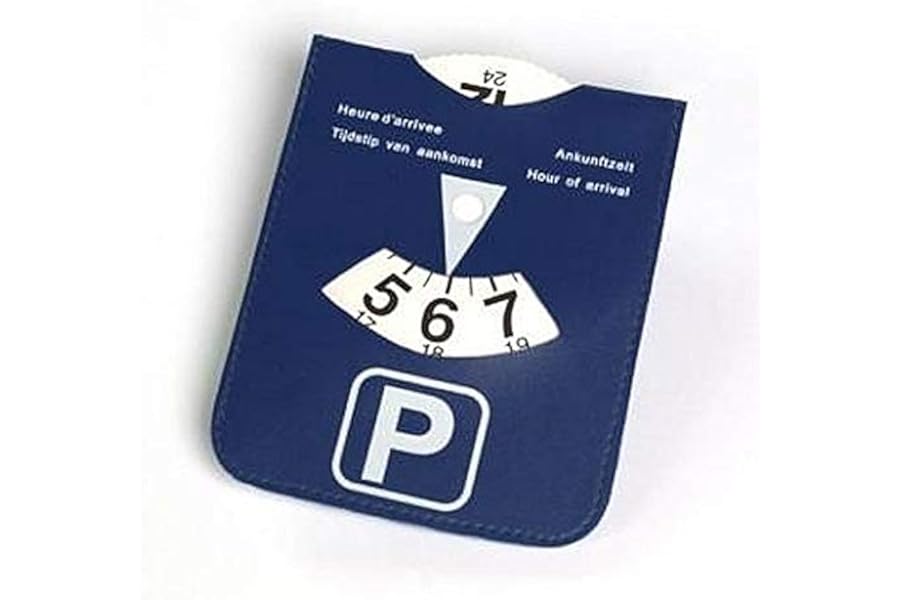 HF2 Parking Disc, PU Leather, 24-Hour Display, Blue