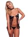 Under Cover Lingerie Temptress Honeymoon Babydoll Lingerie Nightwear With Moulded Cups & A Net & Lace Bodice A Matching G String & Collar For Women RS.699.00