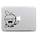 Produktbild MacBook Aufkleber, Chickwin Creative Pattern dekorativ Film Notebook Sticker Skin personalisierte Aufkleber MacBook Pro Air 13" Decal (Herr Apfel)