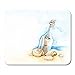 Produktbild AOHOT Mauspads Blue Beach Watercolor of Message in Bottle Sea Shell Sand Painting Mouse pad 9.5" x 7.9" for Notebooks,Desktop Computers Accessories Mini Office Supplies Mouse Mats