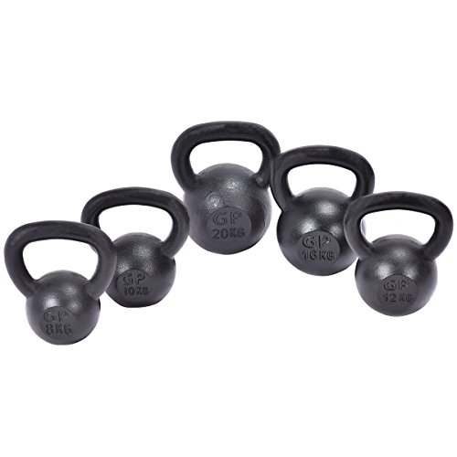 Goplus Gusseisen Kugelhantel Krafttraining Fitness Sporthalle Hanteln Kettlebells Gewicht 8/10/12Kg - 8