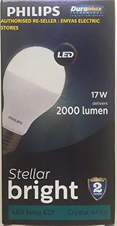 Philips Base E27 17-Watt LED Bulb (Pack of 4, Cool Day Light)