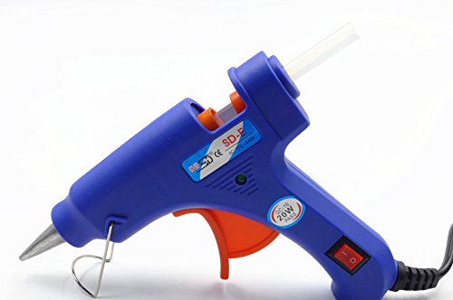 JZK® 20W Elektrische Mini Heißleimpistole Kit + 25 Stück Klebesticks 7,2 mm x 200 mm, für DIY Kunsthandwerk Projekte und schnelle Reparaturen - 4