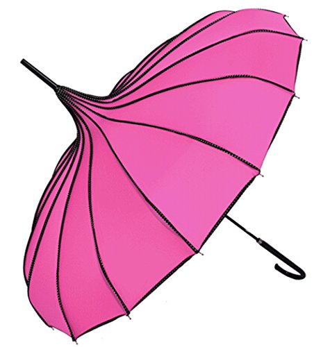 Preisvergleich Produktbild Outgeek, Pagode Regenschirm Winddicht Alt-Modischen Einfallsreichtum Regenschirm Regen Regenschirm