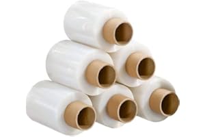 CBD 6 Rollen Ministretchfolie Bündelstretchfolie Stretchfolie Handstretchfolie 100mm 23µm mit 125m