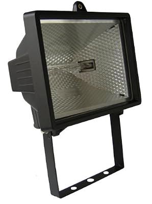 Zenitech - Projecteur Halogene 400W Noir sans detecteur - IP44 NF
