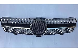 TOOWGM Con Logo Per Mercedes-Benz CLS W219 2005-2010 Auto Centro Griglia Paraurti ABS Anteriore Centrale Griglia Auto Styling Diamond Grill (sytle 4)