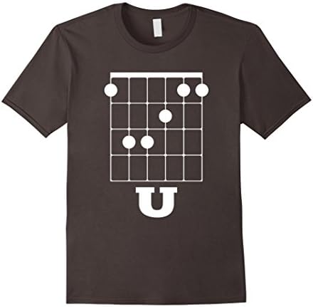 Men's Funny Guitar Shirt - F Chord U Medium Asphalt
