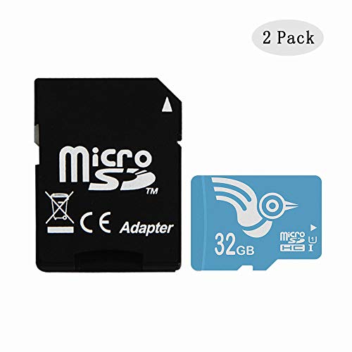 ADROITLARK Memory Card 32GB Micro SD Card Class10 2 pack with Adapter for Phone/Tablet/Camera/Gopro(U1 32GB-2Pack)
