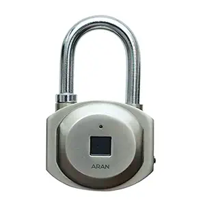 ARAN WiFi Smart Padlock | 50 Finger Prints | Theft Alert | Remote Access - Unlock from Anywhere, Anytime with iPhone & Android App | Inbuilt Battery | Dust & Water Resistance