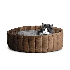 K&H Pet Products Lazy Cup Pet Bed Large Tan/Mocha 20