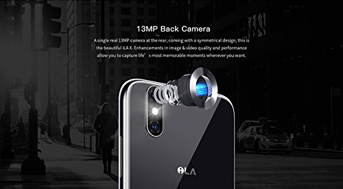 ILA X - Schermo HD da 5,5 pollici (rapporto 18: 9) Smartphone Android 7.0 4G, Bezel-Less 7,95mm Ultra slim, quadricromia da 1,3 GHz 3 GB + 32 GB, 5 MP + 13 MP, impronta digitale - bianca