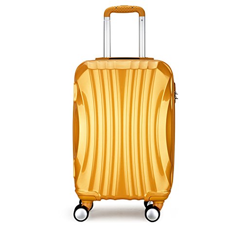 valigie trolley media leggere 4 ruote bagaglio rigido 67 centimetri alluminio Argento 20173M oro Partyprince
