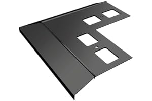 Renoplast® Angle en Aluminium 90° pour Profilé D'égout K100 Graphite | Sols Carrelés sur Mortier-Colle | Systèmes D'évacuation d'eau Profilé d'angle | Protection Anticorrosion Profilés de Balcons
