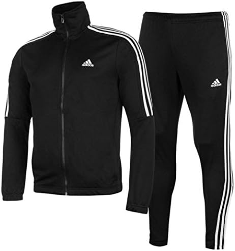 Adidas Mens Black/White Tiro Poly Tracksuit (X- Large)