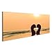 Produktbild islandburner Bild Bilder auf Leinwand Hausschuhe der Liebe am Strand mit Sonnenaufgang Oder Sonnenuntergang Wandbild, Poster, Leinwandbild IPH-Pano
