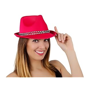 Atosa-15764 Sombrero Disco, Color Fucsia, única (15764)