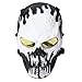 Produktbild nelnissa stoßabsorbierenden Cosplay Paintball Schutz PC Linse Totenkopf Full Face Maske, gelb