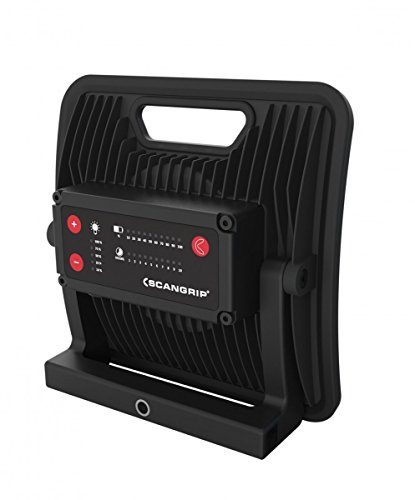 Scangrip LED-Akku-Arbeitsleuchte Nova 5 K C+R mit der 42 W COB Technologie und einem 5 m Kabel, gebaut nach Schutzart, 1 Stück, dunkelgrau/schwarz, 03.5443 - 8