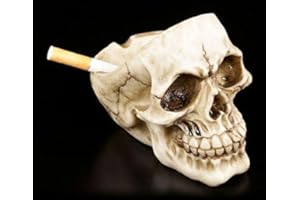 FIGUREN SHOP GMBH Aschenbecher - Totenkopf ohne Schädeldecke | Figur Gothic Deko Skull