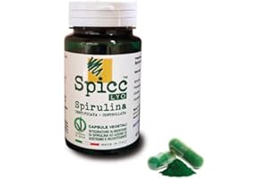 MICOPERI BLUE GROWTH Spicc Lyo Capsule Vegetali - Spirulina Certificata - Prodotta in Italia - Naturale Energia - Alimento completo - Ricca di ferro e proteine – Vegan – Superalimento